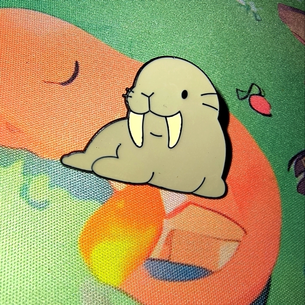 Adorable Tan Grey Walrus Pin for Small Pets